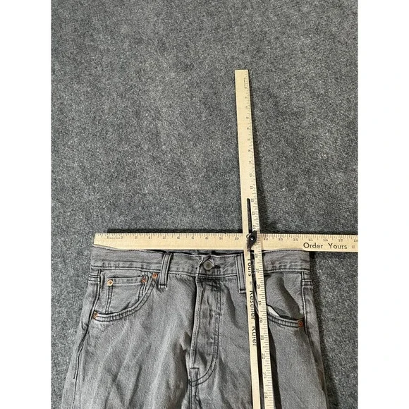 Levis 501 93 Jeans Mens 30x32 Gray Levi's Premium Button Fly Denim Straight Leg - Picture 9 of 12